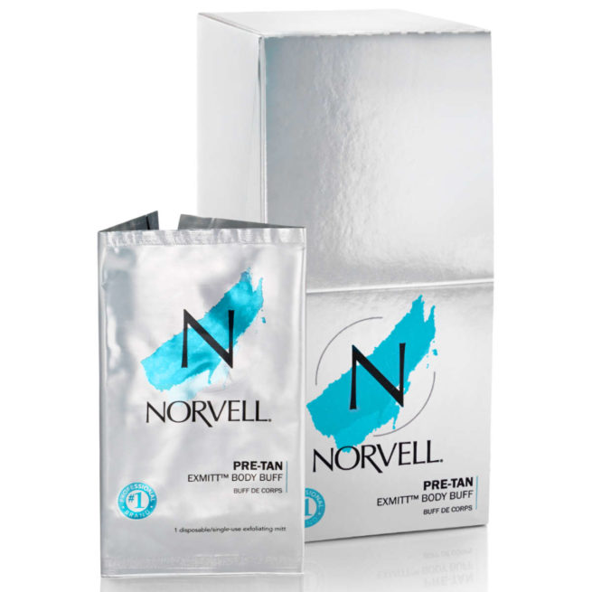 Norvell eXmitt Exfoliating Mitt and Display